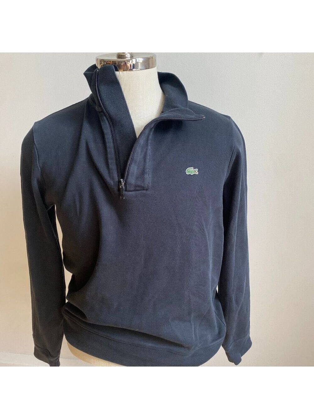 Lacoste black polo sweatshirt mens size 4